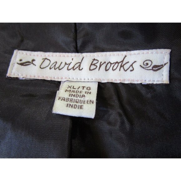 David Brook Floral Embroidered Black Shantung Silk Duster Coat Ladies XL EUC - Picture 4 of 16